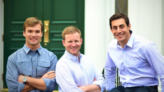 Hourly Nerd co-founders, left to right, Peter Maglathlin, Patrick Petitti and Rob Biederman.